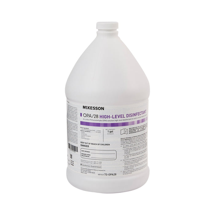 McKesson-73-OPA28 OPA High-Level Disinfectant OPA/28 RTU Liquid 1 gal. Jug Max 28 Day Reuse