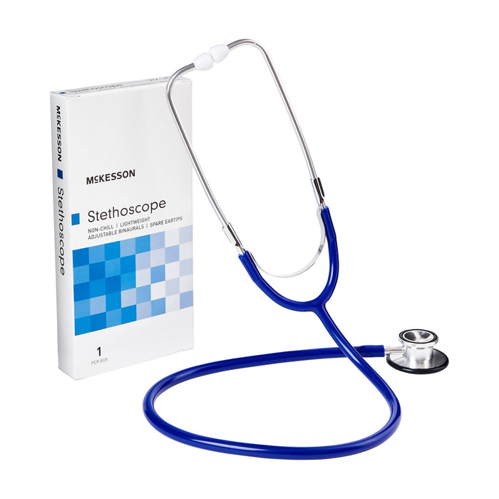 McKesson-01-670RBGM Classic Stethoscope Royal Blue 1-Tube 22 Inch Tube Double-Sided Chestpiece