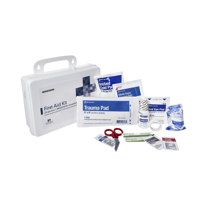 McKesson-30323 First Aid Kit 25 Person Plastic Case