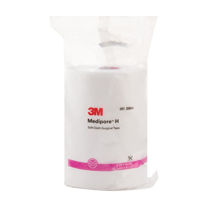 3M-2864 Medical Tape 3M Medipore H Perforated Soft Cloth 4 Inch X 10 Yard White NonSterile