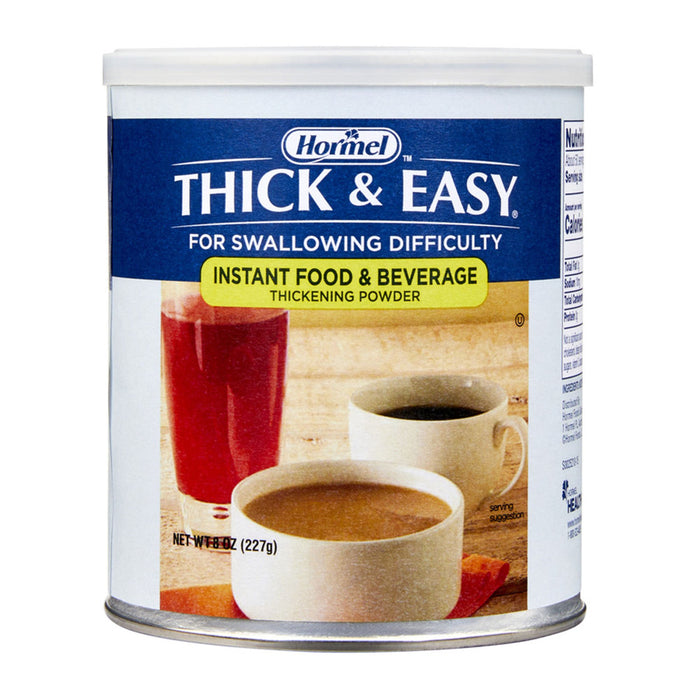 Hormel Food Sales-17938 Food and Beverage Thickener Thick & Easy 8 oz. Canister Unflavored Powder Consistency Varies By Preparation