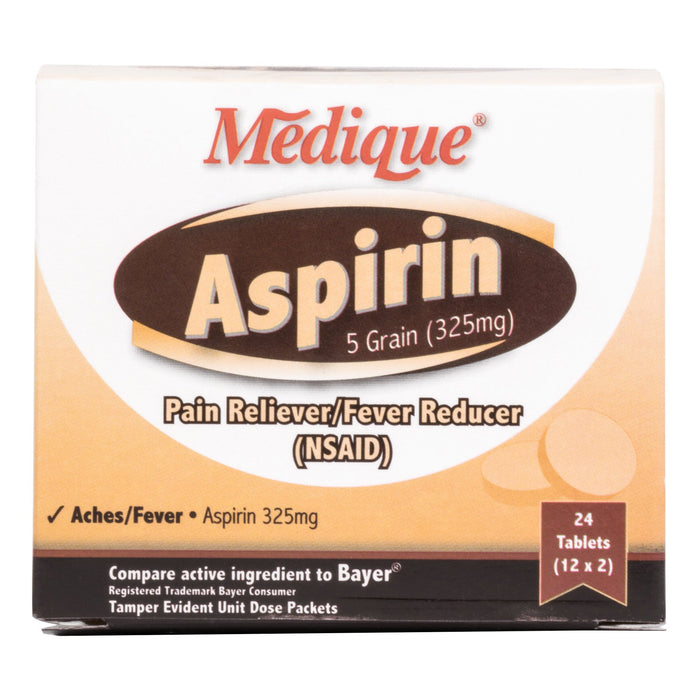 Medique Products-11664 Pain Relief 325 mg Strength Aspirin Tablet 24 per Box