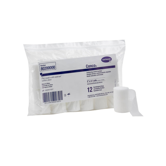 Hartmann-80200000 Conforming Bandage Conco Woven Gauze 1-Ply 2 Inch X 4-1/10 Yard Roll Shape NonSterile