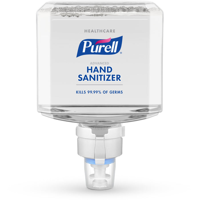 GOJO-7753-02 Hand Sanitizer Purell Healthcare Advanced 1,200 mL Ethyl Alcohol Foaming Dispenser Refill Bottle