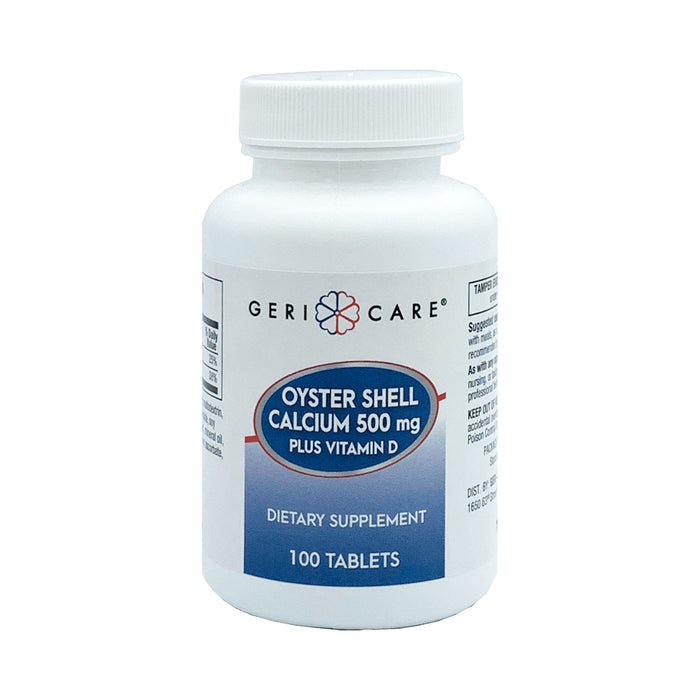 McKesson-742-01-GCP Joint Health Supplement Geri-Care Calcium / Vitamin D 500 mg - 200 IU Strength Tablet 100 per Bottle