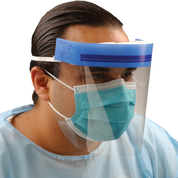 SPS Medical Supply-GCSSB Wraparound Face Shield Crosstex One Size Fits Most 3/4 Length Anti-fog Disposable NonSterile