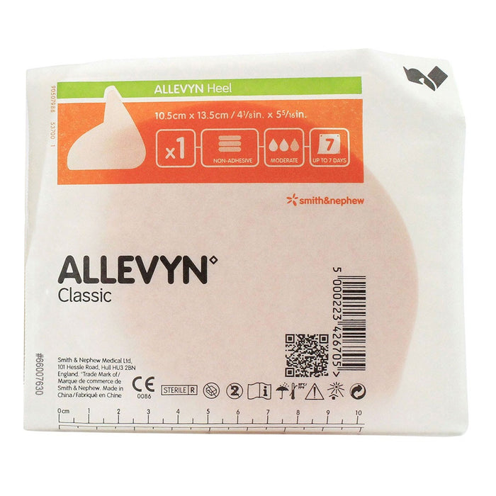Smith & Nephew-66007630 Foam Dressing Allevyn 4-1/2 X 5-1/2 Inch Heel Cup Style Non-Adhesive without Border Sterile