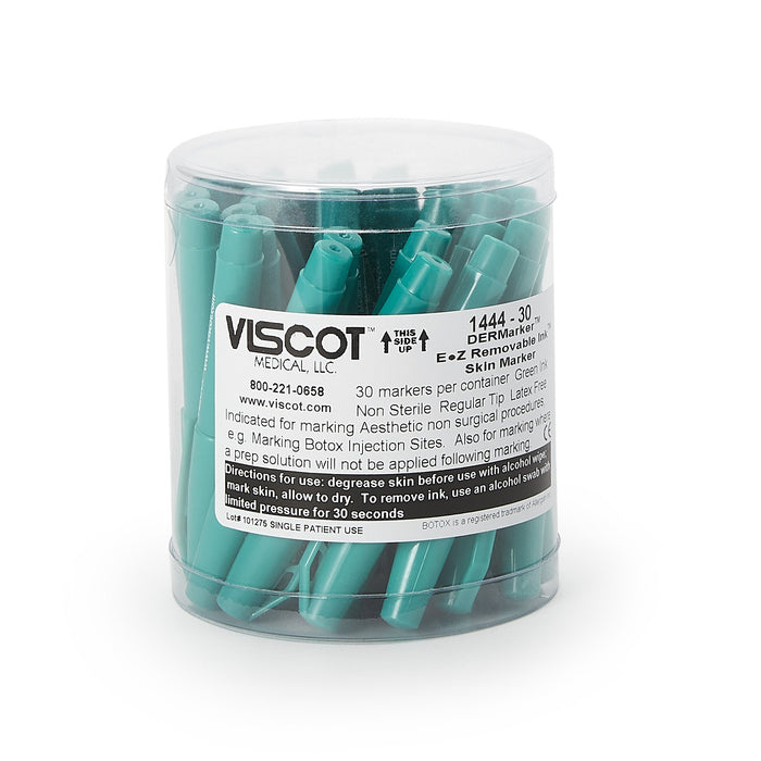 Viscot Industries-1444-30 Skin Marker EZ Removable Ink Mini Green Regular Tip NonSterile