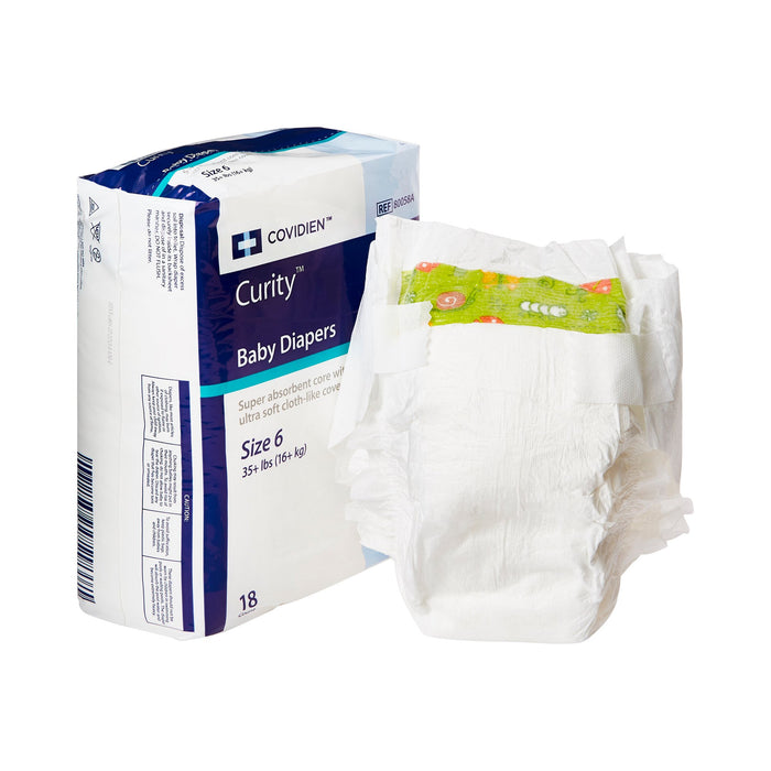 Cardinal-80058A Unisex Baby Diaper Curity Size 6 Disposable Heavy Absorbency