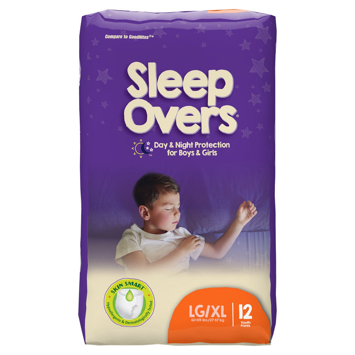 First Quality-SLP05302 Unisex Youth Absorbent Underwear Cuties Sleep Overs Pull On with Tear Away Seams Large / X-Large Disposable Heavy Absorbency