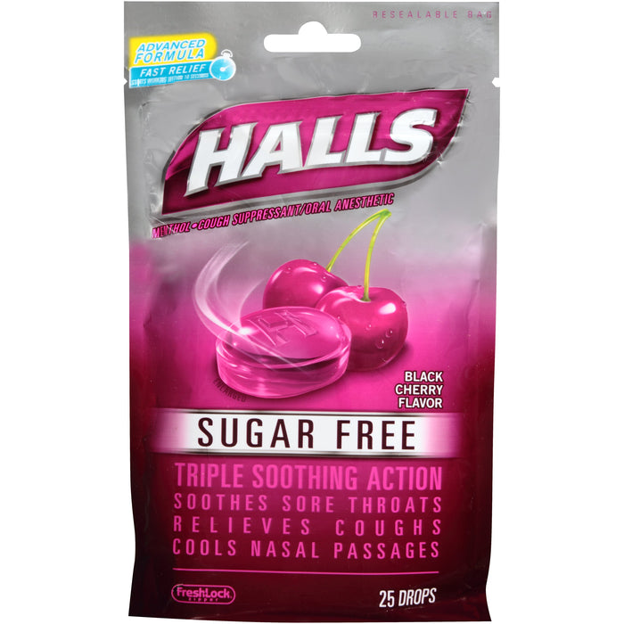 DOT Foods - Kraft Foods Inc-31254662542 Cold and Cough Relief Halls Sugar-Free 5.8 mg Strength Lozenge 25 per Bag