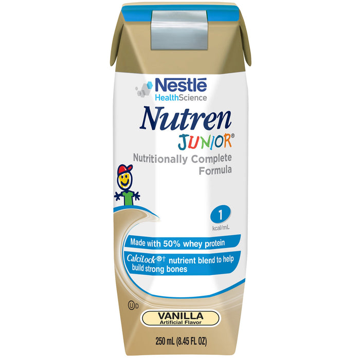 Nestle Healthcare Nutrition-9871616062 Pediatric Oral Supplement / Tube Feeding Formula Nutren Junior Vanilla Flavor 8.45 oz. Tetra Prisma Ready to Use