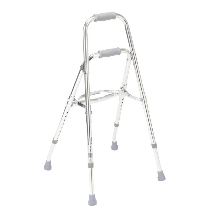 Drive Medical-10240-1 Side Step Folding Walker Adjustable Height drive Hemi Aluminum Frame 300 lbs. Weight Capacity 29-1/2 to 37 Inch Height