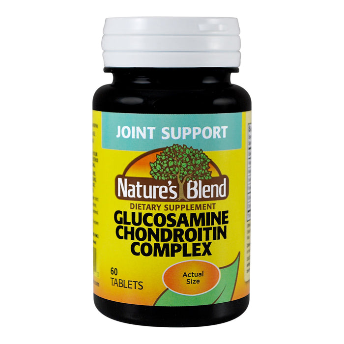 National Vitamin Company-54629078756 Joint Health Supplement Nature's Blend Glucosamine Sulfate / Chondroitin Sulfate 250 mg - 200 mg Strength Capsule 60 per Bottle
