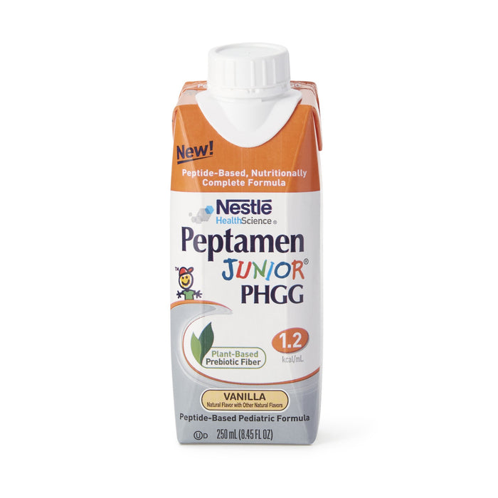Nestle Healthcare Nutrition-00043900904849 Pediatric Oral Supplement / Tube Feeding Formula Peptamen Junior PHGG Vanilla Flavor 8.45 oz. Carton Ready to Use