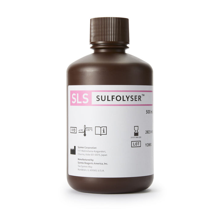 Sysmex America-SLS-210A Reagent Sulfolyser Hematology Hemoglobin For Sysmex Automated Hematology Analyzers 3 X 500 mL