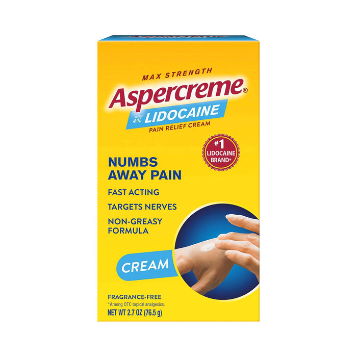 Sanofi Pasteur-04116705877 Topical Pain Relief Aspercreme 4% Strength Lidocaine Cream 2.7 oz.