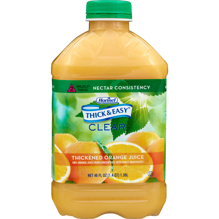 Hormel Food Sales-42161 Thickened Beverage Thick & Easy 46 oz. Bottle Orange Juice Flavor Ready to Use Nectar Consistency