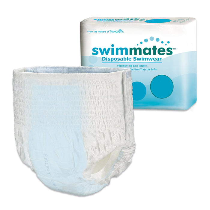 Principle Business Enterprises-2844 Unisex Adult Bowel Containment Swim Brief Swimmates Pull On with Tear Away Seams Small Disposable Moderate Absorbency