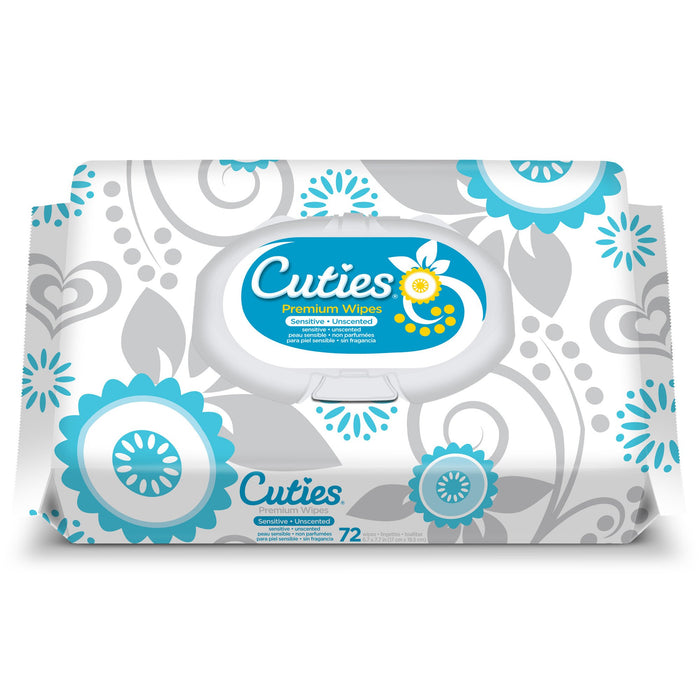 First Quality-CR-16413/3 Baby Wipe Cuties Soft Pack Aloe / Vitamin E Unscented 72 Count
