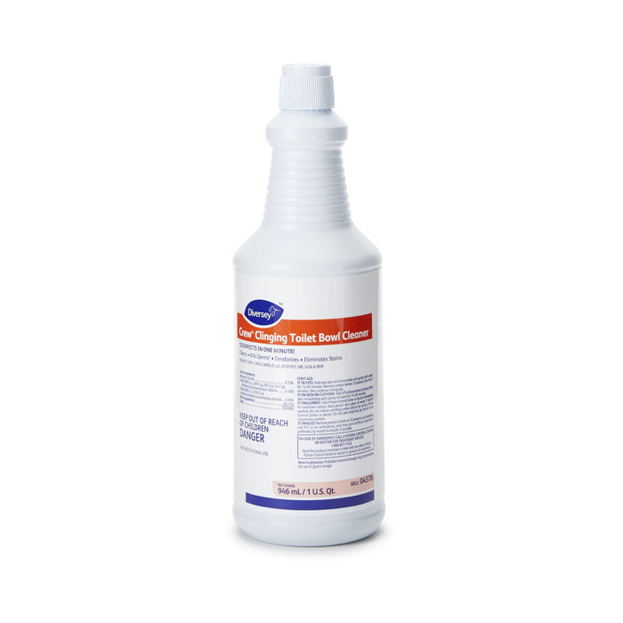 Lagasse-DVO04578 Diversey Crew Toilet Bowl Cleaner Acid Based Manual Squeeze Liquid 32 oz. Bottle Floral Scent NonSterile