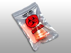 Elkay Plastics-LAB20609 Specimen Transport Bag with Document Pouch Lab-Loc 6 X 9 Inch Zip Closure Biohazard Symbol / Storage Instructions NonSterile