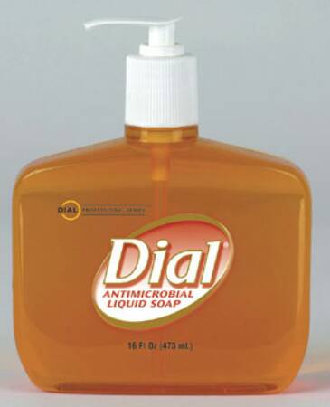 Lagasse-DIA80790CT Antimicrobial Soap Dial Gold Liquid 16 oz. Pump Bottle Scented