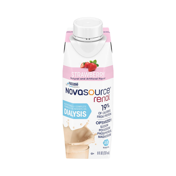 Nestle Healthcare Nutrition-00043900369228 Oral Supplement Novasource Renal Strawberry Flavor Ready to Use 8 oz. Carton
