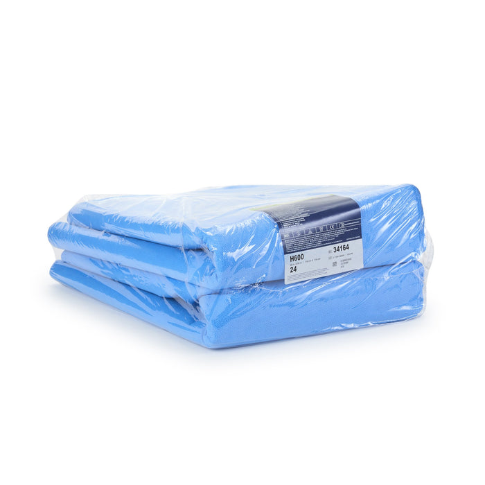 O&M Halyard Inc-34164 QUICK CHECK* H600 Sterilization Wrap White / Blue 45 X 45 Inch Dual Layer SMS Polypropylene Steam / EO Gas / Hydrogen Peroxide