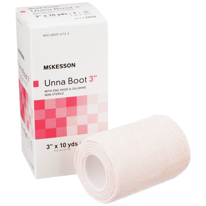 McKesson-2068 Unna Boot 3 Inch X 10 Yard Cotton Calamine / Zinc Oxide NonSterile
