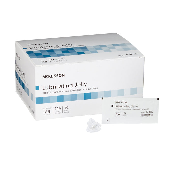 McKesson-16-8942 Lubricating Jelly 3 Gram Individual Packet Sterile