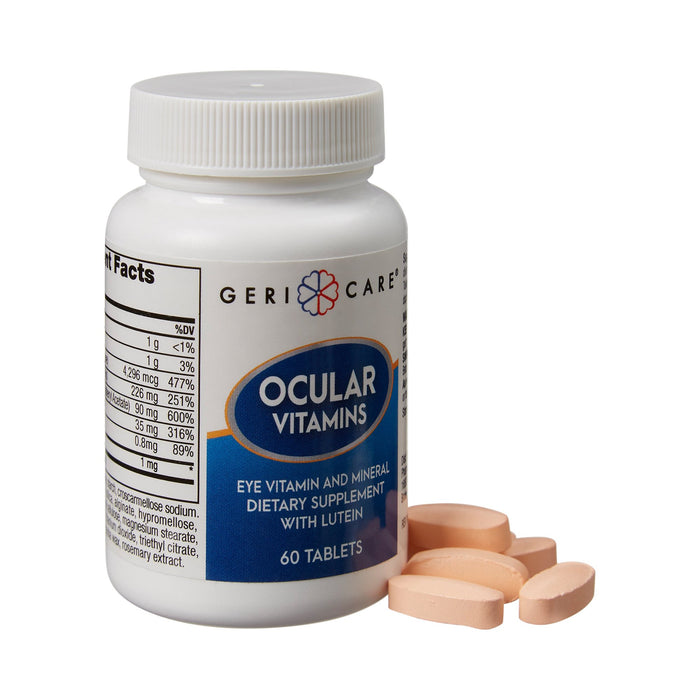 McKesson-631-06-GCP Eye Vitamin Supplement Geri-Care Vitamin A / Ascorbic Acid / Vitamin E 14320 IU - 226 mg - 200 IU Strength Tablet 60 per Bottle