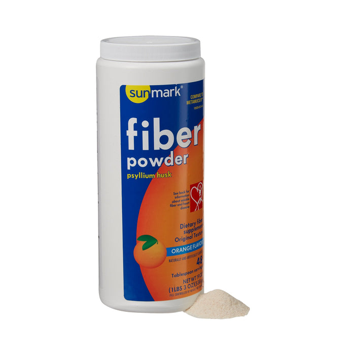 McKesson-01093981344 Fiber Supplement sunmark Orange Flavor Powder 19 oz. Psyllium Husk