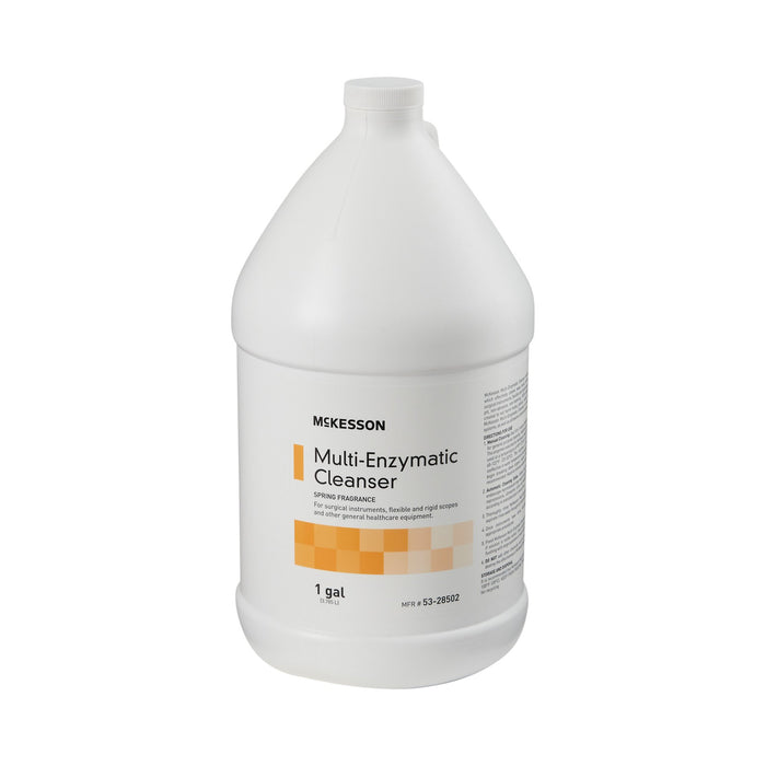 McKesson-53-28502 Multi-Enzymatic Instrument Detergent Liquid 1 gal. Jug Spring Fresh Scent