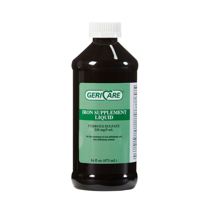 McKesson-Q701-16-GCP Mineral Supplement Geri-Care Iron 220 mg Strength Liquid 16 oz.
