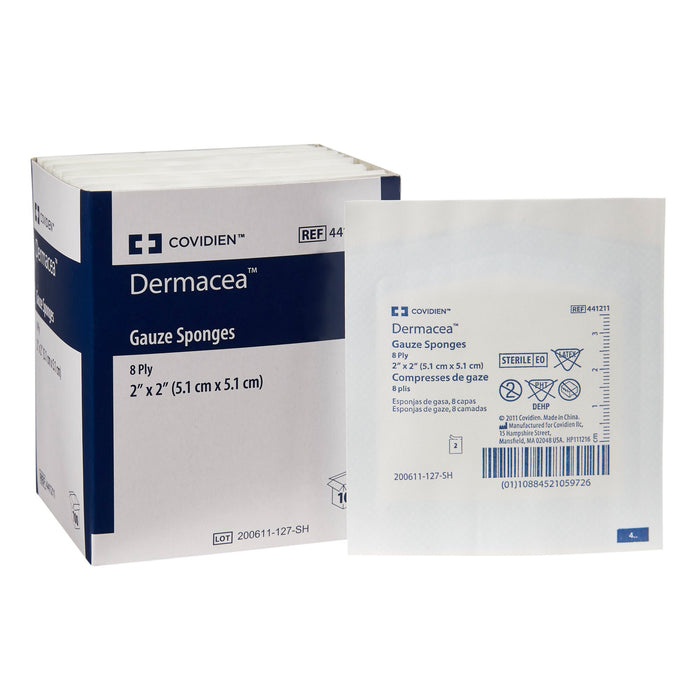 Cardinal-441211 Gauze Sponge Dermacea Gauze 8-Ply 2 X 2 Inch Square Sterile