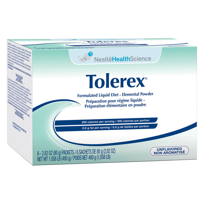 Nestle Healthcare Nutrition-10043900458059 Elemental Oral Supplement / Tube Feeding Formula Tolerex Unflavored 2.82 oz. Individual Packet Powder