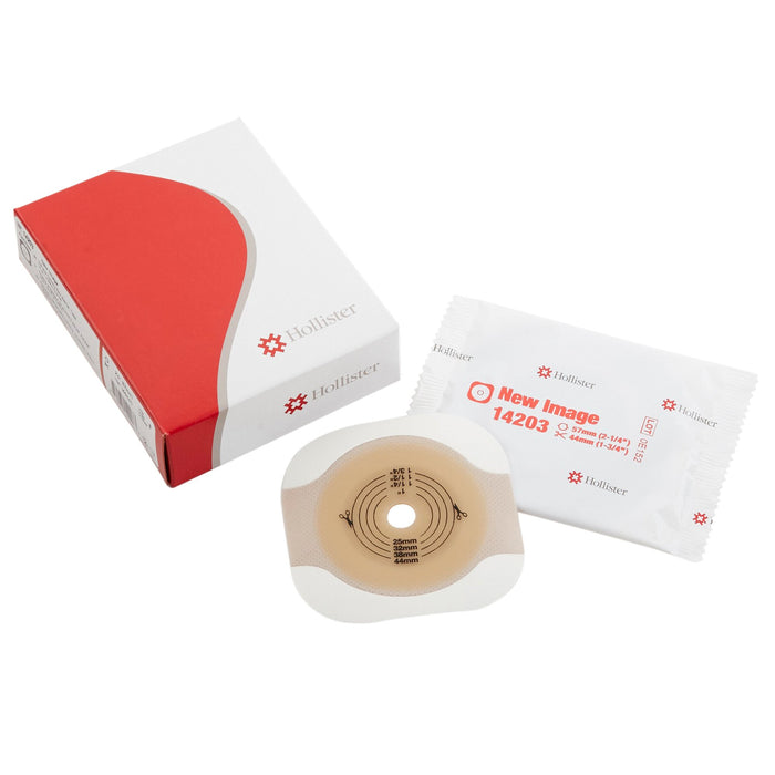 Hollister-14203 Ostomy Barrier New Image Flextend Trim to Fit, Standard Wear Adhesive Tape 57 mm Flange Red Code System Hydrocolloid Up to 1-3/4 Inch Opening