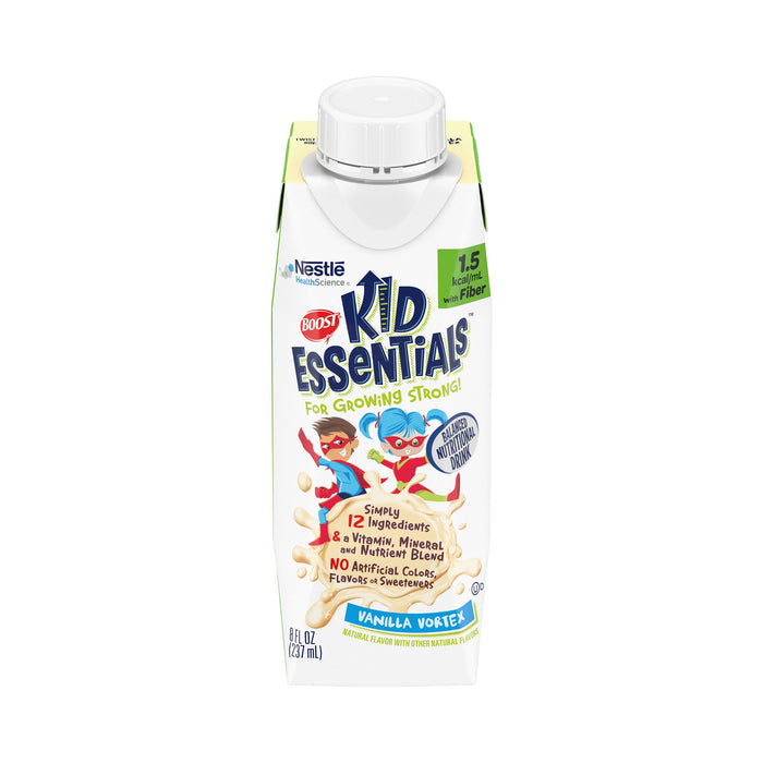 Nestle Healthcare Nutrition-00043900663289 Pediatric Oral Supplement / Tube Feeding Formula Boost Kid Essentials 1.5 with Fiber Vanilla Vortex Flavor 8 oz. Carton Ready to Use