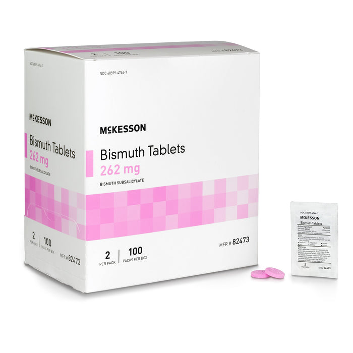 McKesson-82473 Anti-Diarrheal Brand 262 mg Strength Tablet 100 per Box