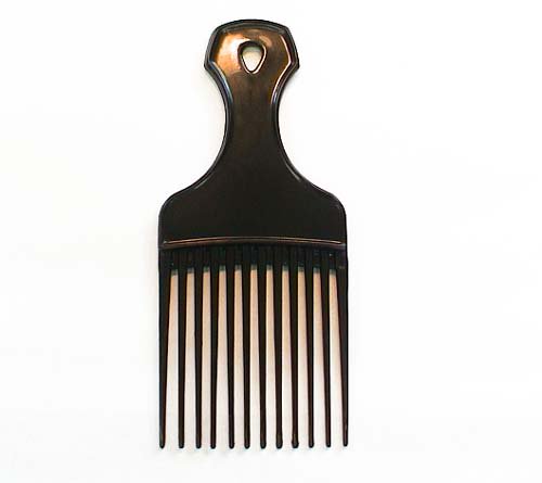 Cardinal Comb & Brush-4275DP BLACK Hair Pick Cardinal Medium Black Polypropylene