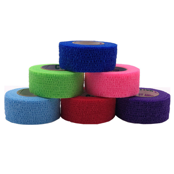 Andover Coated Products-5200CP-036 Cohesive Bandage CoFlex NL 2 Inch X 5 Yard 12 lbs. Tensile Strength Self-adherent Closure Neon Pink / Blue / Purple / Light Blue / Neon Green / Red NonSterile