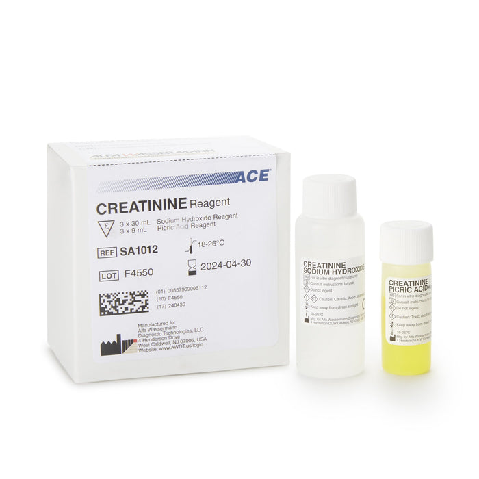 Alfa Wassermann-SA1012 Reagent ACE Renal / General Chemistry Creatinine For ACE and ACE Alera Analyzers 560 Tests R1: 3 X 30 mL, R2: 3 X 9 mL