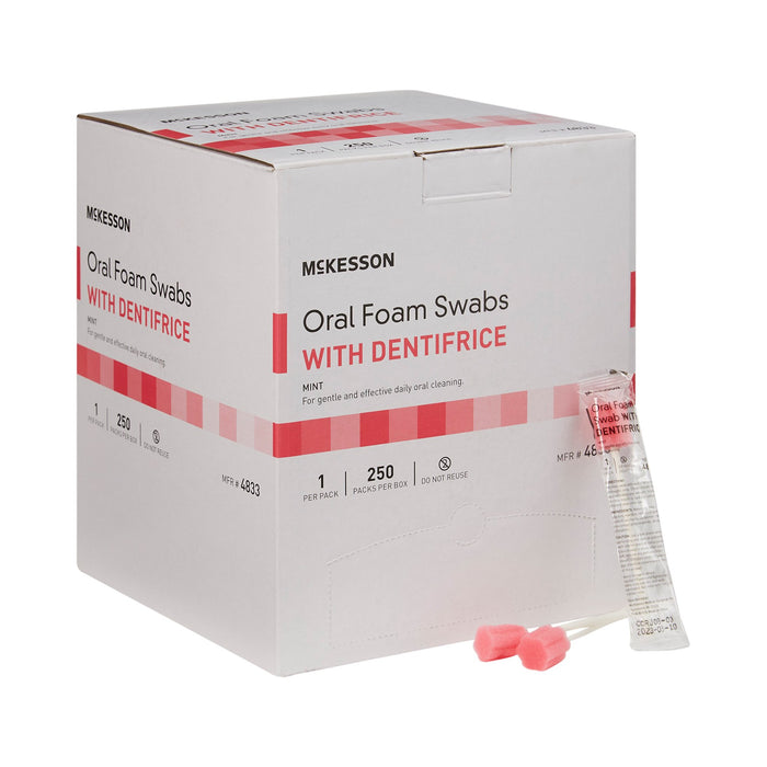 McKesson-4833 Oral Swabstick Foam Tip Dentifrice