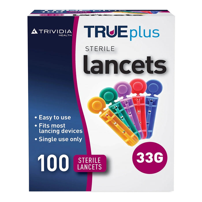 Trividia Health-56151014701 Lancet TRUEplus Safety Lancet Needle 33 Gauge