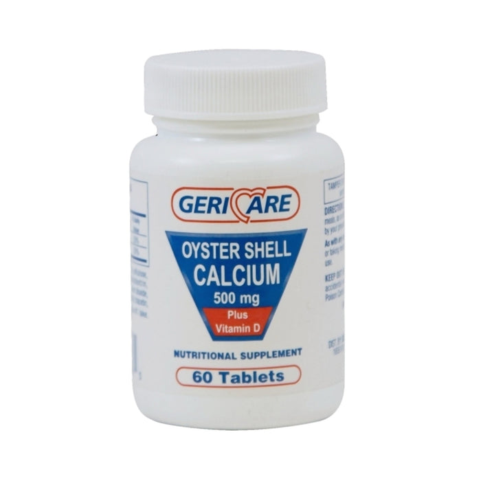 McKesson-742-06-GCP Joint Health Supplement Geri-Care Oyster Shell 500 mg Strength Tablet 60 per Bottle