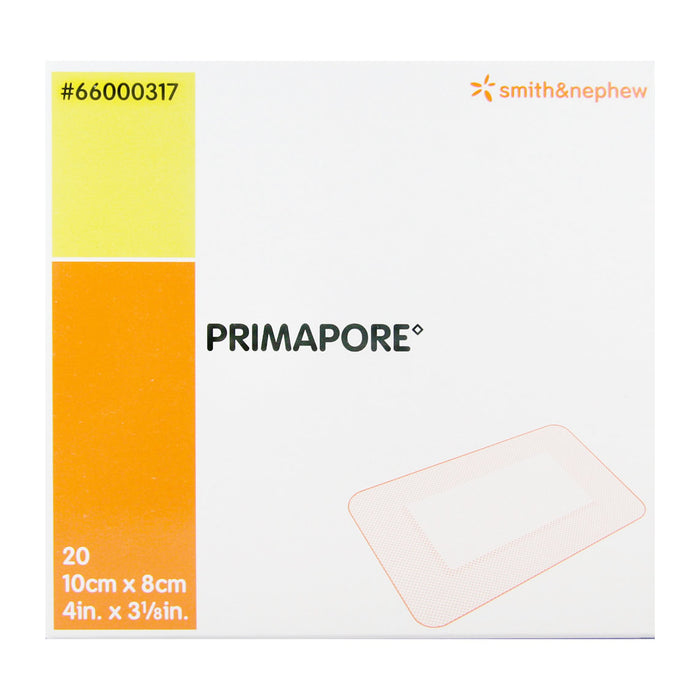 Smith & Nephew-66000317 Adhesive Dressing Primapore 3-1/8 X 4 Inch Polyester Rectangle White Sterile