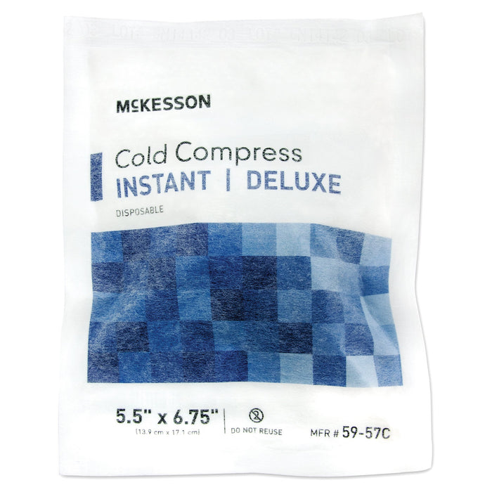 McKesson-59-57C Instant Cold Pack Deluxe General Purpose Small 5-1/2 X 6-3/4 Inch Fabric / Ammonium Nitrate / Water Disposable