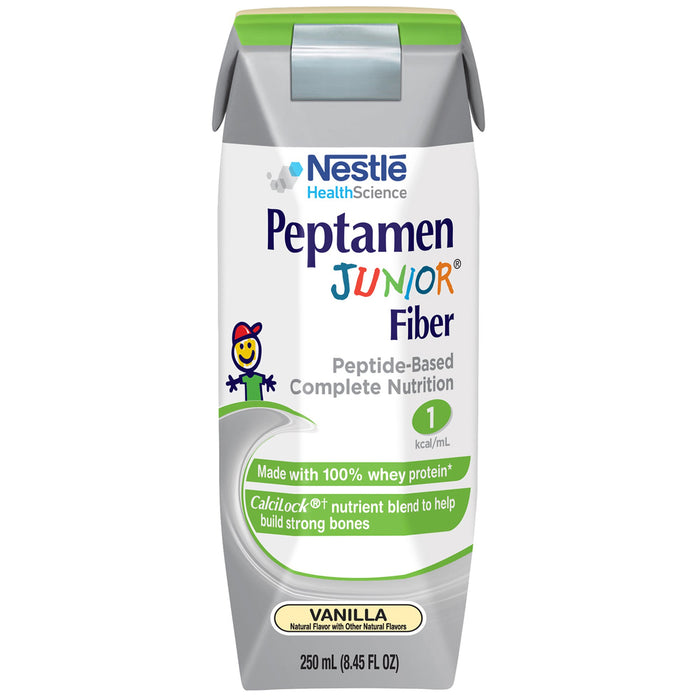 Nestle Healthcare Nutrition-00798716602105 Pediatric Oral Supplement / Tube Feeding Formula Peptamen Junior Fiber Vanilla Flavor 8.45 oz. Tetra Prisma Ready to Use