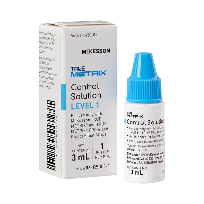 McKesson-06-R5051-1 Blood Glucose Control Solution TRUE METRIX Blood Glucose Testing 3 mL Level 1